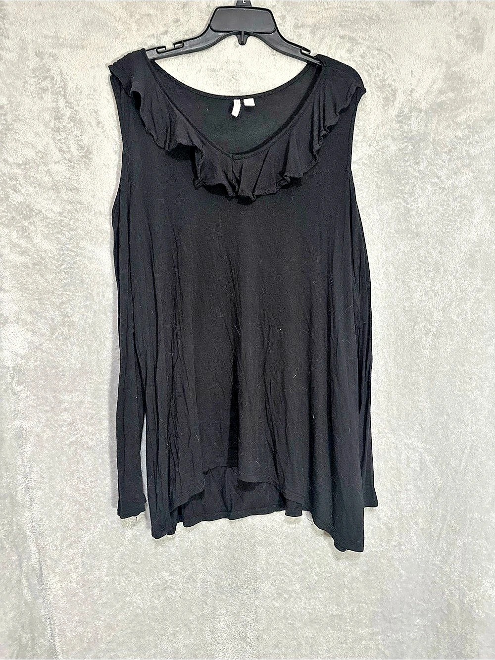 Cato Ruffle Neck Black Tunic XL